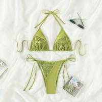 Poliamida Bikini, Sólido, verde,  Conjunto