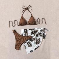 Polyester Bikini & three piece khaki Set