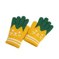 Polyester Children Gloves contrast color & thermal jacquard Cartoon Lot
