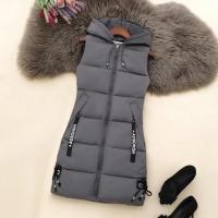 Polyester & Cotton Women Vest mid-long style & thermal patchwork Solid PC