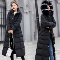 Polyester long style & Plus Size Women Parkas thicken & thermal patchwork Solid PC