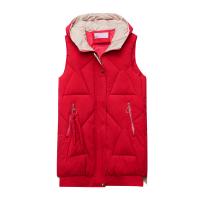 Polyester Slim & Plus Size Women Vest mid-long style & thermal patchwork Solid PC