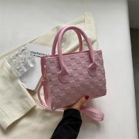 Cloth Handbag soft surface & attached with hanging strap plaid PC