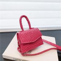 PU Leather Handbag soft surface & attached with hanging strap Stone Grain PC