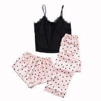 Polyester Women Pajama Set flexible & breathable Solid PC