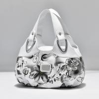 PU Leather Handbag large capacity & soft surface flower shape PC