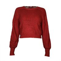 Knitted Slim & Crop Top Women Sweater knitted Solid PC