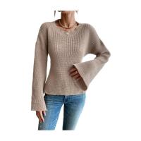 Knitted Slim Women Sweater backless knitted Solid khaki PC