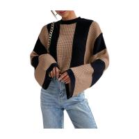Knitted Slim Women Sweater knitted striped PC