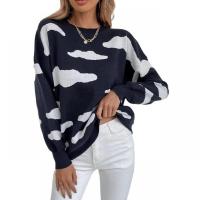 Knitted Women Sweater & loose knitted white and black PC
