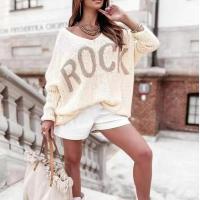 Knitted Women Sweater & loose knitted Apricot PC
