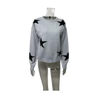 Knitted Slim Women Sweater knitted light gray PC