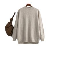 Core-spun Yarn Women Sweater thicken & loose & thermal knitted Solid : PC