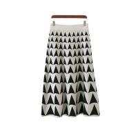 Core-spun Yarn High Waist Skirt large hem design & thicken & thermal knitted : PC