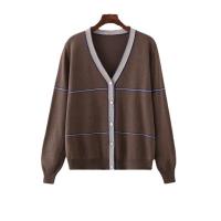 Core-spun Yarn Sweater Coat loose & thermal knitted : PC