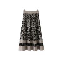 Core-spun Yarn High Waist Skirt large hem design & thermal knitted : PC