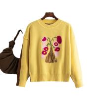 Core-spun Yarn Women Sweater loose & thermal knitted : PC