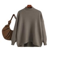 Core-spun Yarn Women Sweater loose & thermal knitted Solid : PC