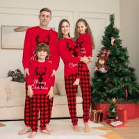 Acetate Fiber Parent-Child Cloth Set christmas design printed letter Set