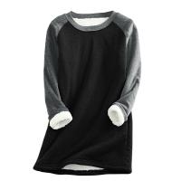 Polyester Plus Size Women Sweatshirts fleece & thermal Solid PC