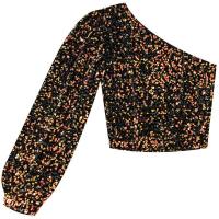 Paillettes & Polyester T-shirt femme à manches longues plus de couleurs pour le choix : pièce