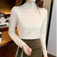 Polyester & Coton T-shirt femme à manches longues plus de couleurs pour le choix pièce