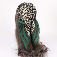 Polyester Easy Matching & Multifunction Silk Scarf Plain Weave leopard PC