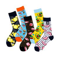 Algodón Calcetines de rodilla unisex, jacquard, patrón diferente para la elección, más colores para elegir, :, 5Pares/Bolso,  Bolso