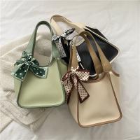 PU Leather with silk scarf Shoulder Bag soft surface PC