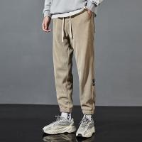 Polyester Plus Size Men Casual Pants fleece & thermal PC