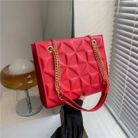PU Leather Shoulder Bag with chain & large capacity PC