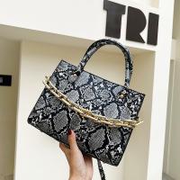 PU Leather Handbag soft surface & attached with hanging strap snakeskin pattern PC