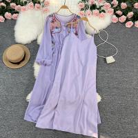 Polyester Zweiteiliges Kleid Set, Bestickt, mehr Farben zur Auswahl, :,  Festgelegt