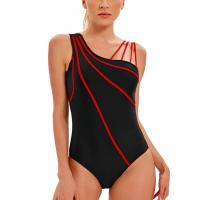 Polyamide One-piece Swimsuit backless & skinny style black PC