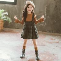 Cotton Girl Two-Piece Dress Set & two piece suspender skirt & top Set