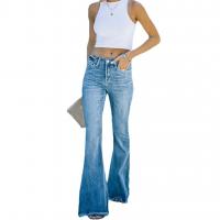 Denim Tassels & High Waist Women Jeans Solid blue PC