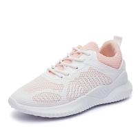 Mesh Fabric & Plastic Cement & PU Leather Women Sport Shoes & breathable Pair