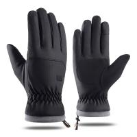 Polyester Riding Glove can touch screen & thermal Coral Fleece plain dyed Pair