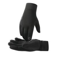Milk Fiber Riding Glove can touch screen & thermal Suede plain dyed Solid Pair