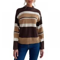 Polyester Slim Women Sweater knitted brown PC