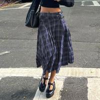Polyester Skirt & loose plaid PC