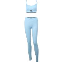 Polyester Women Sportswear Set & two piece & skinny Pants & camis patchwork Solid Set