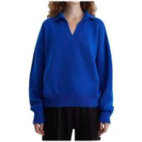Core-spun Yarn Women Sweater & loose & thermal knitted Solid PC
