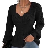 Acrylic Waist-controlled & Slim Women Sweater knitted Solid PC