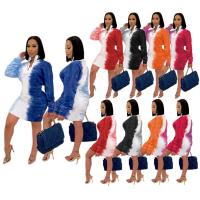 Polyester Sexy Paket Hip Kleider,  Spandex, Gedruckt, mehr Farben zur Auswahl,  Stück