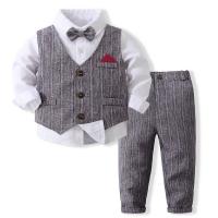 Baumwolle Junge Kleidung Set, Krawatte & Weste & Hosen & Nach oben, mehr Farben zur Auswahl,  Festgelegt