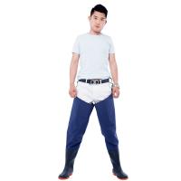 Rubber & PVC & Knitted Wader Pants thicken & waterproof blue PC