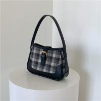 PU Leather Easy Matching Shoulder Bag soft surface plaid PC