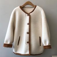 Polyester Women Coat & loose patchwork PC