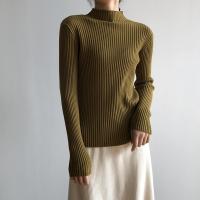Viscose Fiber Slim Women Sweater knitted Solid : PC